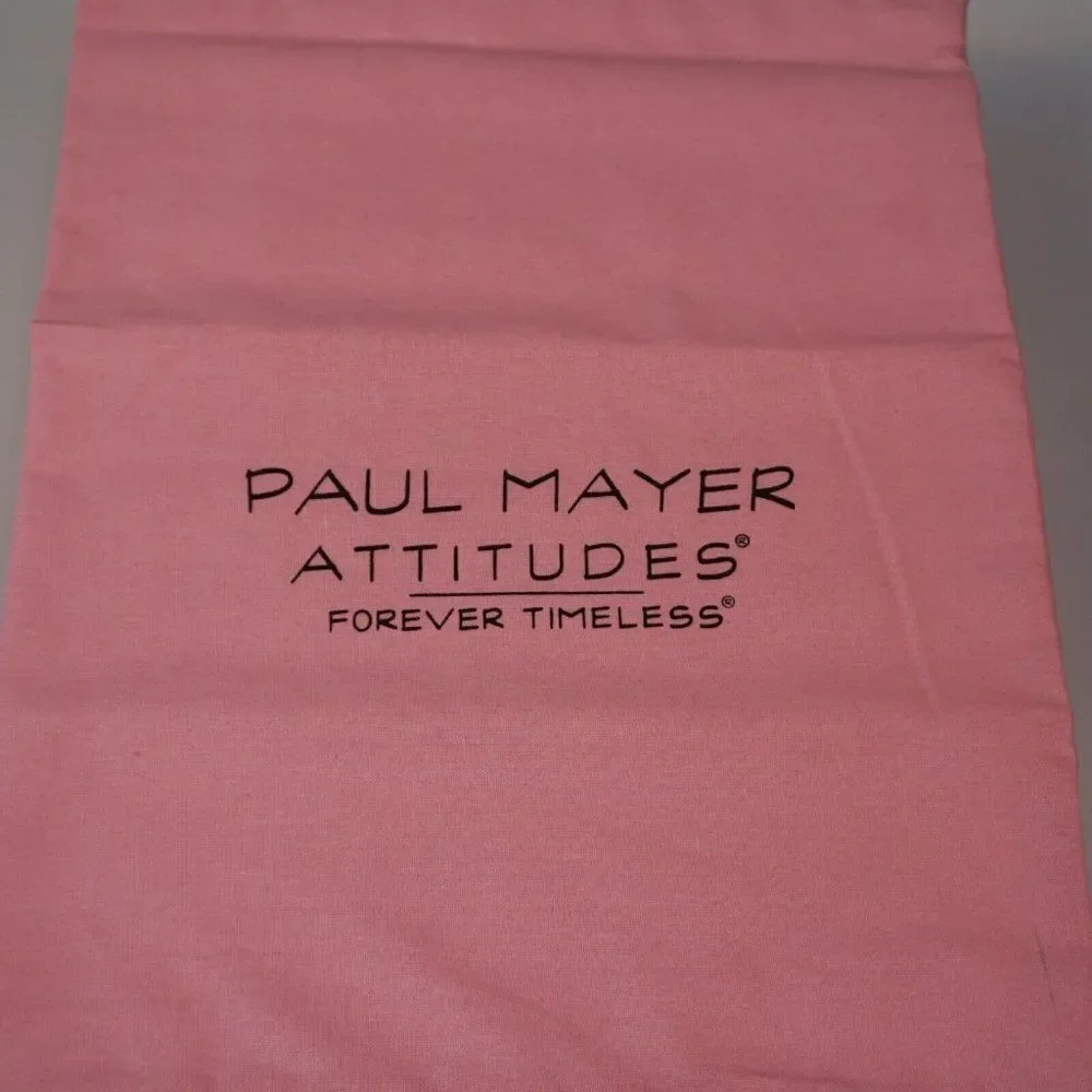 PAUL MAYER ATTITUDES Shoe Dust Bag Pink Drawstring 10